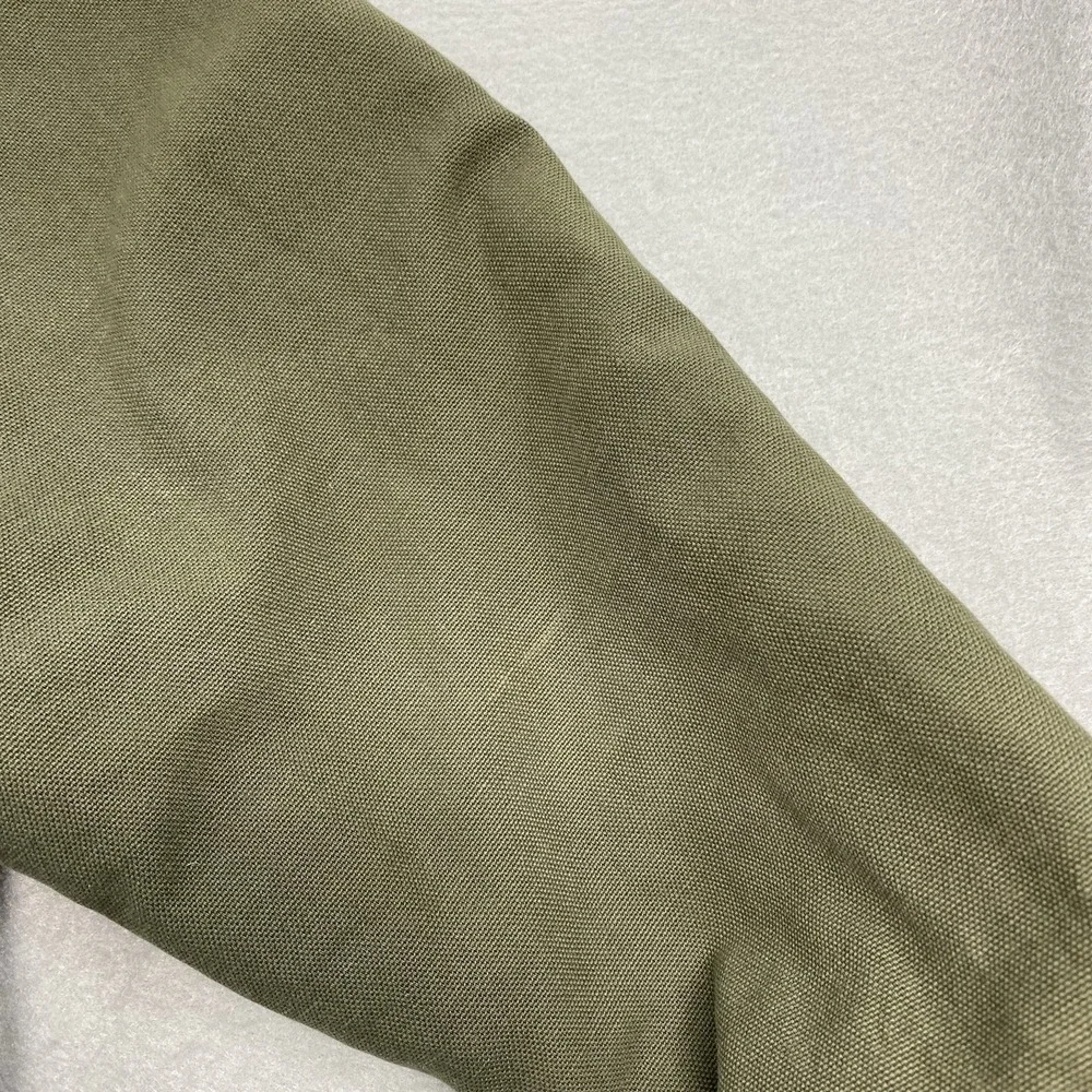 Vintage Ther North Face Jacket Mens Large Green Canvas Full Zip Hooded Sherpa